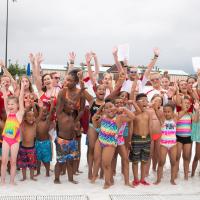 Participants of Worlds Largest Swim Lesson